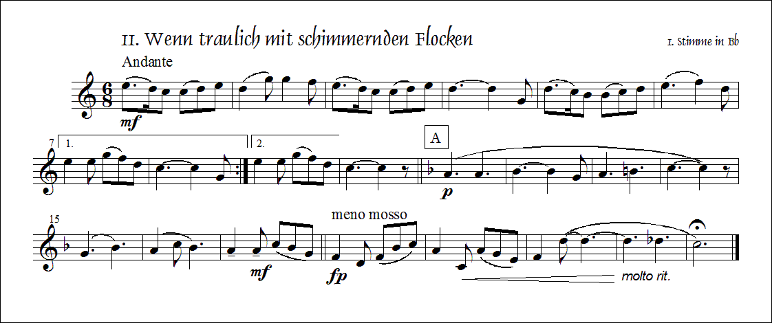 Wenn traulich mit schimmernden Flocken