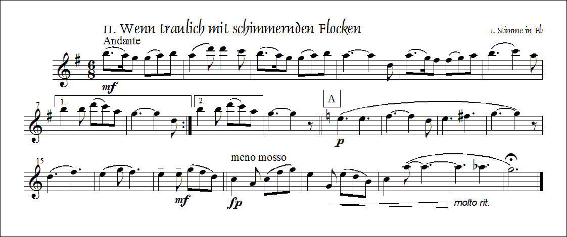 Wenn traulich mit schimmernden Flocken