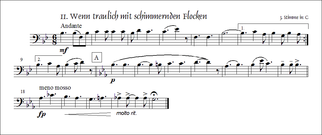 Wenn traulich mit schimmernden Flocken