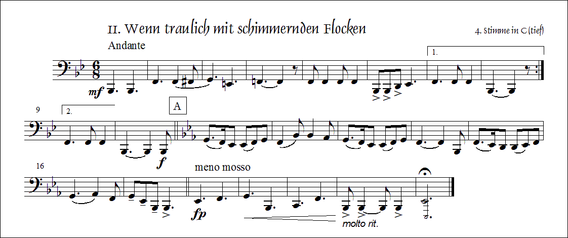 Wenn traulich mit schimmernden Flocken